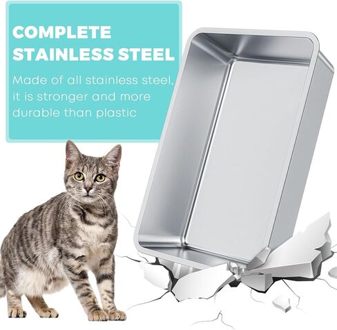 صندوق القمامة من الفولاذ المقاوم للصدأ - متينة وسهلة لتنظيف عصا السطح السطحي الصندوق القمامة القمامة in Kuwait