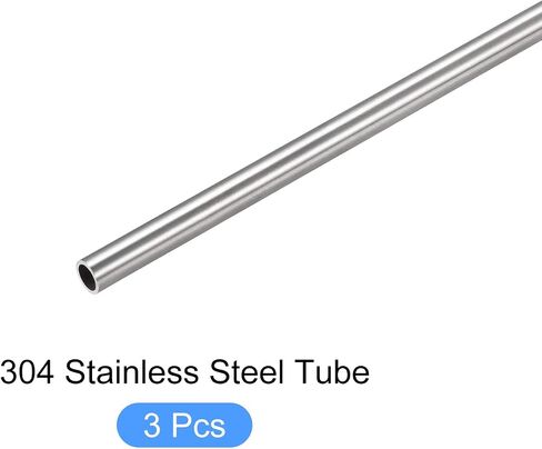 METALLIXITY 316 Stainless Steel Tube (8mm OD x 1mm Wall T x 250mm L) 3Pcs, Straight Tubing - for Home Furnishing, Machinery in Saudi Arabia