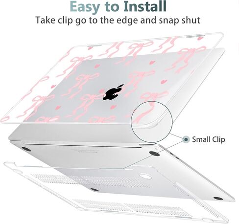 for MacBook Pro 16 inch Case 2019 2020 Release Model A2141, [Sturdy Shockproof] Hard Shell Case with Screen Protector & Keyboard Cover & Dust Plug, Bow in Kuwait