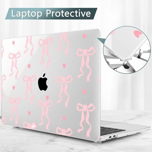 for MacBook Pro 16 inch Case 2019 2020 Release Model A2141, [Sturdy Shockproof] Hard Shell Case with Screen Protector & Keyboard Cover & Dust Plug, Bow in Kuwait