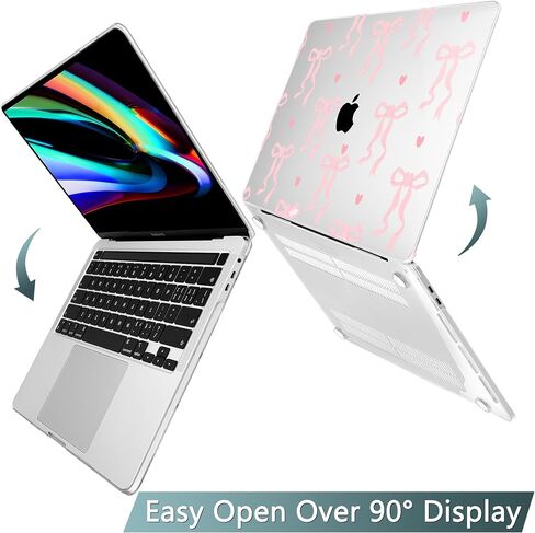 for MacBook Pro 16 inch Case 2019 2020 Release Model A2141, [Sturdy Shockproof] Hard Shell Case with Screen Protector & Keyboard Cover & Dust Plug, Bow in Kuwait