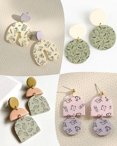 شاشة الحرير الطين Puocaon - 8 أجهزة كمبيوتر قابلة لإعادة الاستخدام شاشة الحرير القابلة لإعادة الاستخدام للمجوهرات الطينية البوليمر ، ومسلسلات شاشة شاشة البوليمر المدار in Kuwait