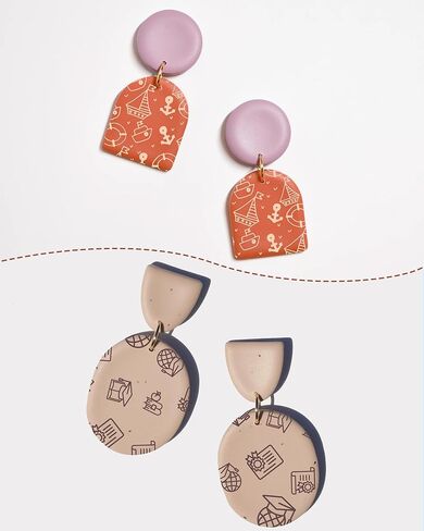 شاشة الحرير الطين Puocaon - 8 أجهزة كمبيوتر قابلة لإعادة الاستخدام شاشة الحرير القابلة لإعادة الاستخدام للمجوهرات الطينية البوليمر ، ومسلسلات شاشة شاشة البوليمر المدار in Kuwait