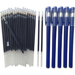 30 Pcs Red Pen Refills and 5 Pcs Red Gel Ink Pens,Gel Pen Refills Set Kit,Ink Pen Refills with 5 Gel Pens,0.5 mm Fine Point Pen,Work Pen Smooth Writing for Office.(Red)
