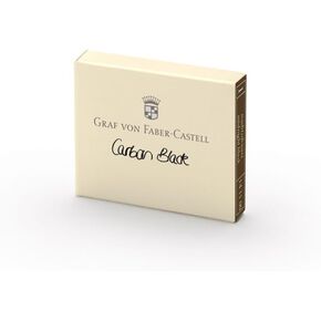 Graf von Faber-Castell Ink Cartridges, Box of 6, Carbon Black (FC141100)