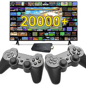 Retro Game Console,Retro Game Stick with 20,000+ Games,4k Hdmi Output Game Stick,TV-Connectable Game Stick,Plug and Retro Play Video Games for Tv,Wireless Game Stick(64GB)