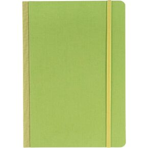 Fabriano Ecoqua Plus Fabric-Bound Notebook, 5.8" x 8.3", A5, Dotted, Lime