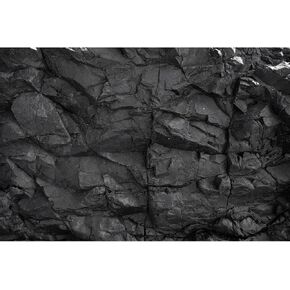 Black Stone Texture Aquarium Background Banner Black Grunge Banner with Rock Terrarium Terrarium Background Black Rock Texture reptile Habitat Backdrop Fish Background Decord Vinyl 60x24in