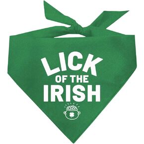 Lick of The Irish St. Patrick's Day Dog Bandana (Green, OS 986)