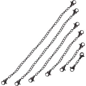 6pcs Necklace Extenders Lobster Clasps Jewelry Making Extension Chains Lengths