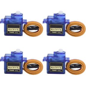 4 Pack TS90D 9g Digital Micro RC Servo Upgrade SG90 Mini Servos for Arduino RC Smart Car Robot Arm 450 Helicopter Plane Boat DIY Project PWM500-2500 （270 Degree Controllable Angle