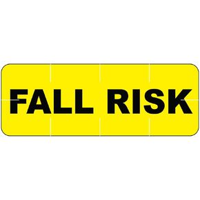 59713051 Label Poly Fall Risk Pre-Printed, State Standardization, 11/16" Width, 1/4" Length, Yellow, Pack of 250