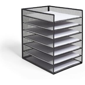 Tru Red TR57565-CC 6 Compartment Wire Mesh Organizer ، Matte Black