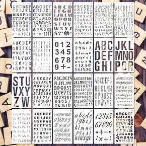 24 Piece Letter Stencil Set 4 x 7 Inch Reusable Alphanumeric Font Stencils Stencils for CraftsPaint and Write on Canvas