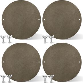 Funtery 4 PCS 12 "قطرها جولة الفخار عجلات الخفافيش الخفافيش الفخار قبل حفر الخفافيش لعجلة الفخار 1/4 طين سميك رمي الخفافيش مع 8 أجهزة كمبيوتر بدبضات الخفافيش البديلة لفن الطين السيراميك (الأسود ، 12")