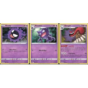 Gengar 057/198 - Chilling Reign - Foil - Pokemon Evolution Card Lot - Haunter Gastly