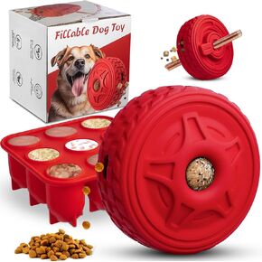 Frozen Dog Toy to Keep Them Busy, Interactive Treat Dispensing Dog Toy, Indestructible Chew Toy for Aggressive Chewers and Large Dogs, Durable Rubber Bully Stick Holder