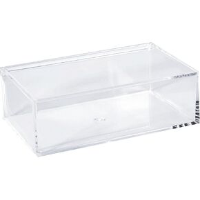 Hammont Clear Acrylic Box - Acrylic Boxes for Storage - Lucite Box with Lids for Medicine Bottle Organizer, Party Favors, Treats, Candy - Elegant Small Acrylic Box | 6.3"X3.34"X1.97" (2 Pack)