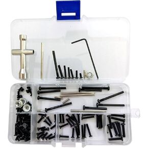 RC Car Screw Box Kit Repair Tool Accessory Screws Assortment Set Hardware Fasteners Compatible with Hyper Go H16BM H16DR H16 MJX 16207 16208 16209 16210 1/16 Scale RC Upgrade Parts