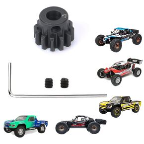 RCAWD 12T Pinion Gear for 1/10 Losi lasernut U4 & Tenacity TT PRO & Tenacity DB & Tenacity SCT Upgrades Parts, #45 Steel 1.0 Module Pitch Safe-φ5 5mm Big Bore Mod 1 Hop Ups for# LOSA3572