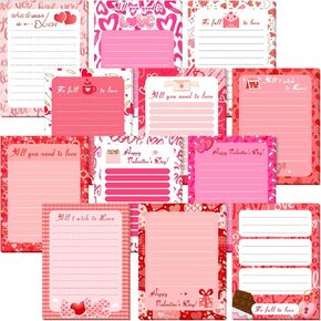 Lincia 36 Pack Valentine's Day Mini Notepads Valentines Gifts Bulk 3.94 x 2.95 Inch Red Pink Heart Small Notebook Valentines Party Favors for Kids School Teacher Student Classroom Supplies(Love)
