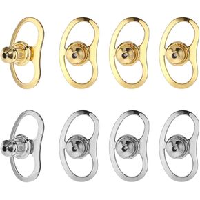 4 Pairs Earring Support Backs for Droopy Ears Heavy Earring Lifter Locking Bu-Llet Earring Backs Replacements Flat Large Tight Earring Locking Stretched Earlobes for Stretched Earlobes