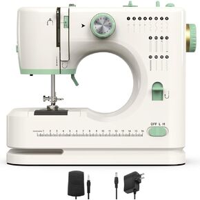 StitchMaster Pro:Ballet on twin needles.Sewing machine,sewing machine for beginners,Double needle and double thread,16 kinds of stitches.Sewing machine for Household,sewing machine for adults.(Beige) in Kuwait