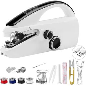EEEKit Handheld Sewing Machine for Beginners, Mini Portable Electric Sewing Machine for Quick Stitching Emergency Sewing DIY Crafts, Mother's Day Gifts