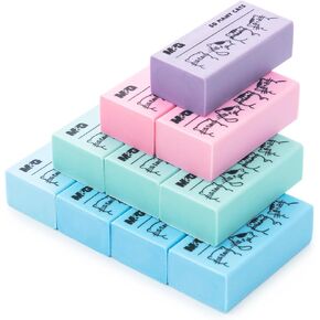 M&G Pencil Erasers, Cute Rubber Erasers for Kids, Bulk Small Erasers for Art, Animal Cartoon Erasers for Kids Drawing, School, and Office Use, Classroom Set, 4 Colors, 40 Pack