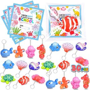 MovInpe Valentines Day Exchange Gifts for Kids Classroom School ، 30 حزم بطاقات هدايا مع ألعاب Squishies البطيئة اللطيفة - فالنتي