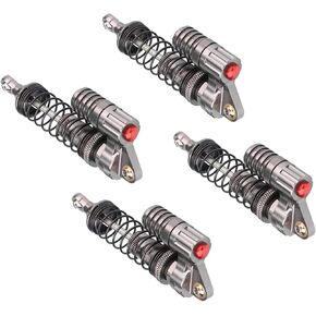 4Pcs RC Car Shock Absorber, Upgrade Shocks Absorber, Aluminum Alloy High Strength Springs Shocks Set Damper, Crawler Shocks for Axial / SCX10 / D90 / TRX-4 / KM2 RC Crawler Car