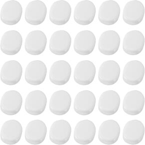 30Pcs Earring Pads, Silicone Clip-on Earring Backs, for Comfort Clip-On Earrings Clip Earring Pads Cushions Clip Ons(White,12x15mm)