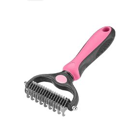 pet grooming brush (pink)