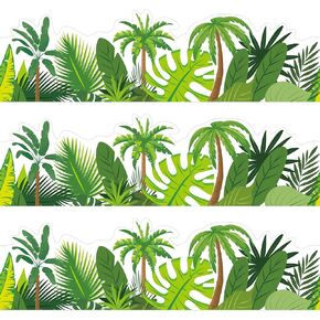 72 Feet Tropical Leaves Bulletin Board Borders Greenery Plant Borders for Tropical Jungle Classroom Home Office Summer Decoration
