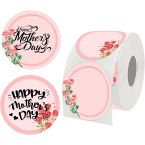 Valentine's Day Direct Thermal Labels 2 inch Self-Adhesive Round Pink Rose Thermal Printer Sticker Multi-Purpose Thermal Sticker for Barcode Address Replacement Gift Tags 500pcs (Color1)