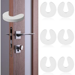 6PCS Door Pinch Guard, Door Baby Proofing Foam Door Stopper, Door Slam Preventer, Protect Fingers from Door Slams, Keeping Child Safe, White EVA Foam, 3.74x3.74x0.59 Inch