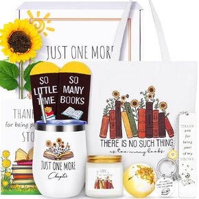 12PCS Gifts for Book Lovers-Book Lovers Gifts for Women, Bookish Gifts for Readers, Librarians, Bookworms, Mothers Day, Birthday Gifts for Book Reading Lovers Women, Book Themed Gifts for Women