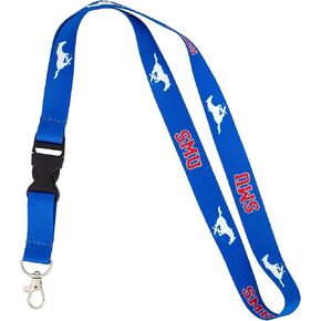 Desert Cactus Southern Methodist University Lanyard SMU Mustangs Car Keys ID Badge Holder Keychain Detachable Breakaway Snap Buckle (Blue)