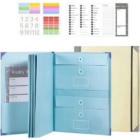 If I Die Binder - Veleron Life Organizer, Important Document Organizer, Expanding File Folder for Important Papers, Emergency Binder, Birth Certificates, Life Book Document Organizer (Blue)