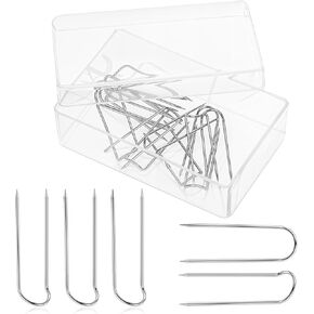 50 Pcs Fork Pins Sewing U-Pins Stainless Steel Needlecrafts Pins Double Blocking Pins Multipurpose Straight Pins for Sewing Quilting Jewelry Display