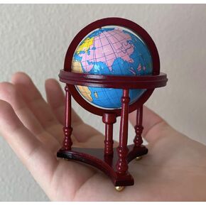 AirAds Dollhouse Accessories 1:12 Scale Dollhouse Miniature Globe map turnable World Globe map Miniature Globe