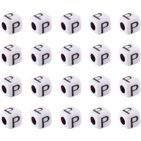FASHEWELRY 1300Pcs Square Acrylic Letter Beads 4-5mm Cube Letter A-Z Alphabet Beads White Pony Beads for DIY Friendship Bracelet Jewelry Making