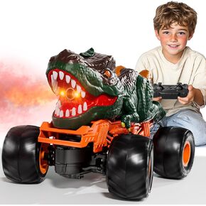 2.4GHz Remote Control Dinosaur Car Toys Gifts for 3 4 5 6 Year Old Boys Kids, Remote Control Dinosaur Car Trucks Toys for Kids Boys 3-5 4-7 8-12, Dinosaur Toys for 3 4 5 Year Old Boys