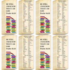 120pcs Books of The Bible Bookmarks Religious Christian Bookmarks Bible Verse Scripture Reading Bookmarks Prayer Gospel Tracts for Evangelism Office Home Church Gifts (Books of The Bible)