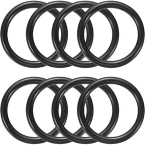 PATIKIL 1.5 Inch Dream Catcher Rings, 8 Pcs Plastic Macrame Wreath Floral Round Ring Hoop for Home Car DIY Craft Wedding Wall Hanging Decorations, Black