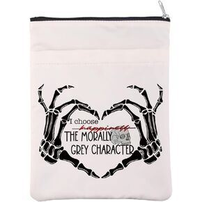 Morally Gray Book Sleeve Dark Romance Book Cover Villain Lovers Gift Enemies to Lover Gift I Choose Happiness The Morally Grey Character Pouch (MorallyGreyCharacterBS)