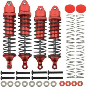 RCAWD Full Alloy Shocks for Arrma 1/10 Gorgon 4X2 MEGA 550 Front Rear Shock Upgrades Part Red