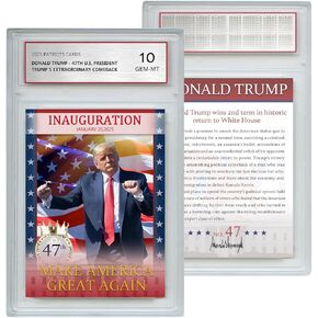 Trump Trading Card - 47th US President Donald Trump Collection Rating Card, Victory Celebration, MAGA Political Memorabilia Gifts, 3.5"x2.5", 1 Pcs (Card)