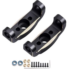 Brass Caster Blocks C-Hubs for TRX4M Bronco Defender TRX4MT K10 F150 High Trail 1/18 Crawler Car Upgrades Parts (Gold)