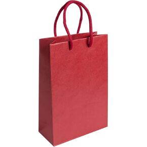 Pomei 20 PCS Dusty Rose Kraft Paper Bags with Paper Handles, 12.5"x11"x4.3". Paper Bags for Merchandise, Holidays, Stationery, Retail, and Shopping.